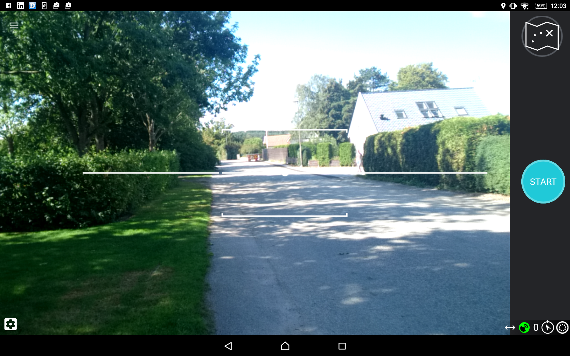 Mapillary iOS app camera screen
