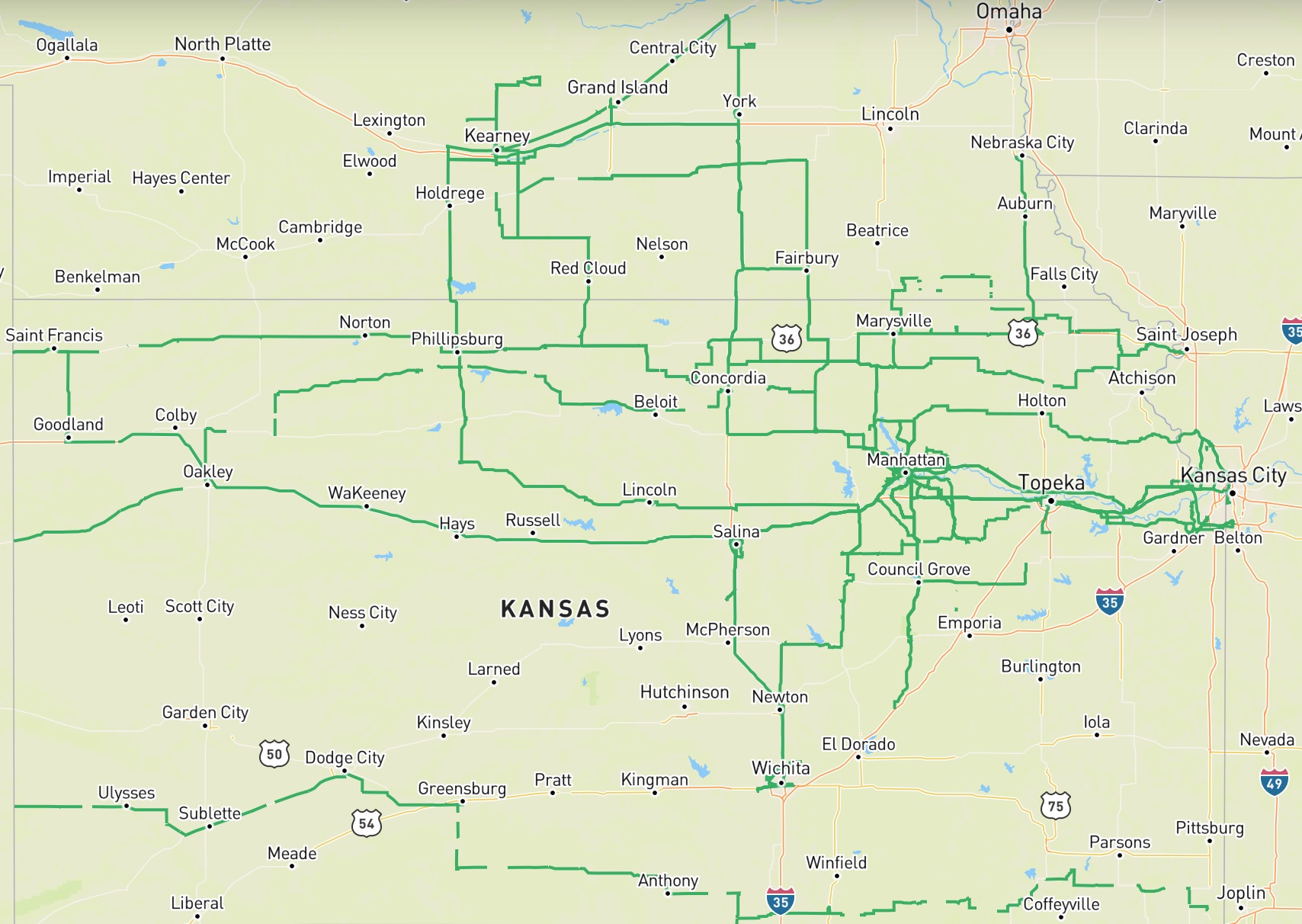 Photo Map of Kansas by ToeBee