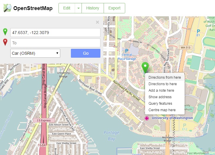 Finding your location of interest on OpenStreetMap