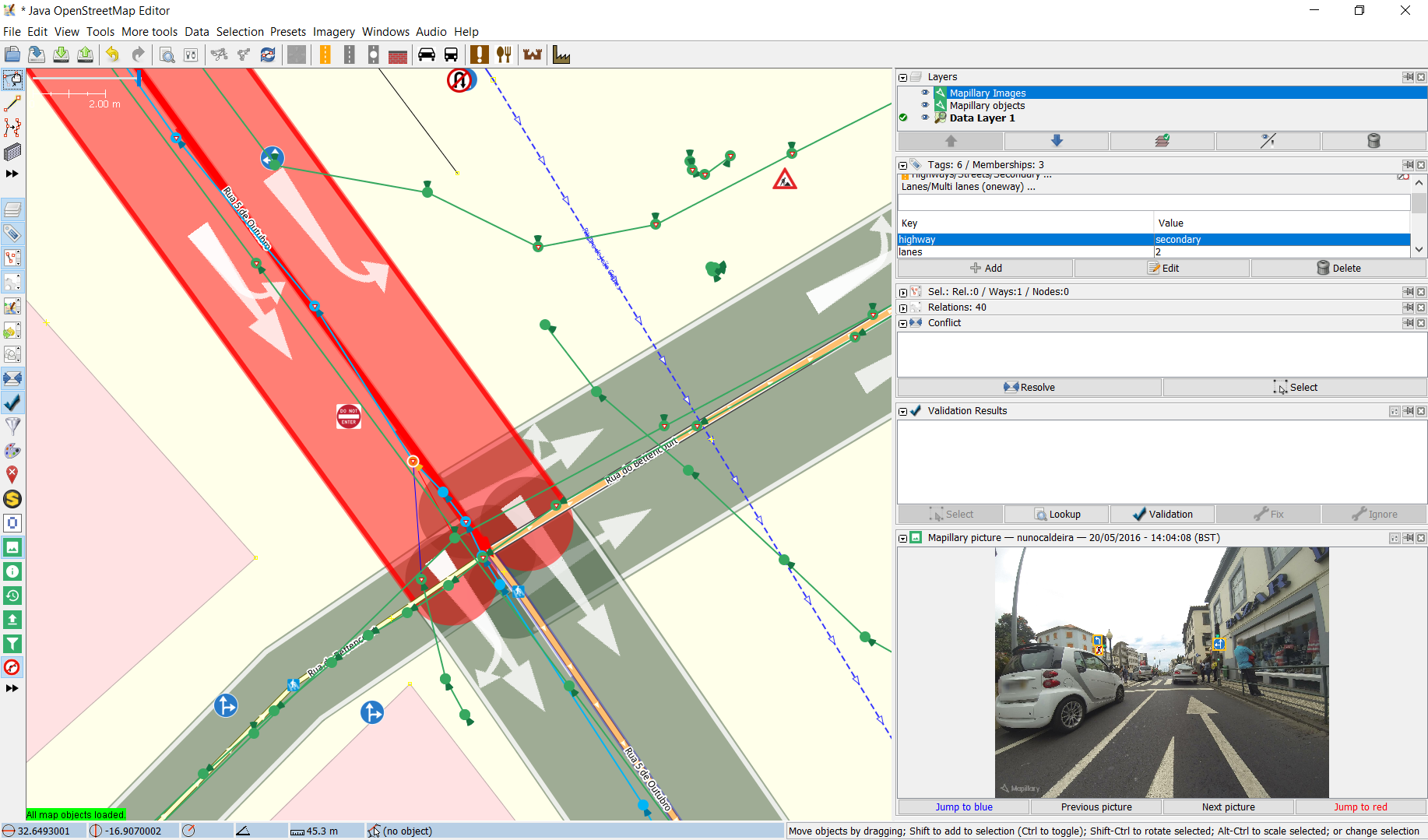 Edit OpenStreetMap road data with Mapillary