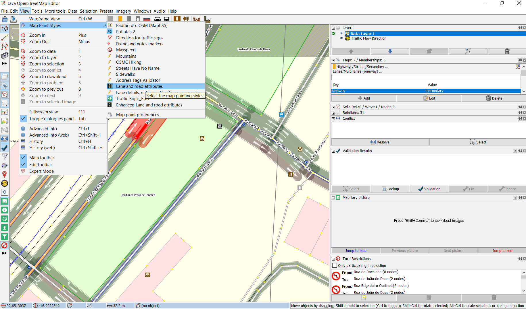 Edit OpenStreetMap road data with Mapillary