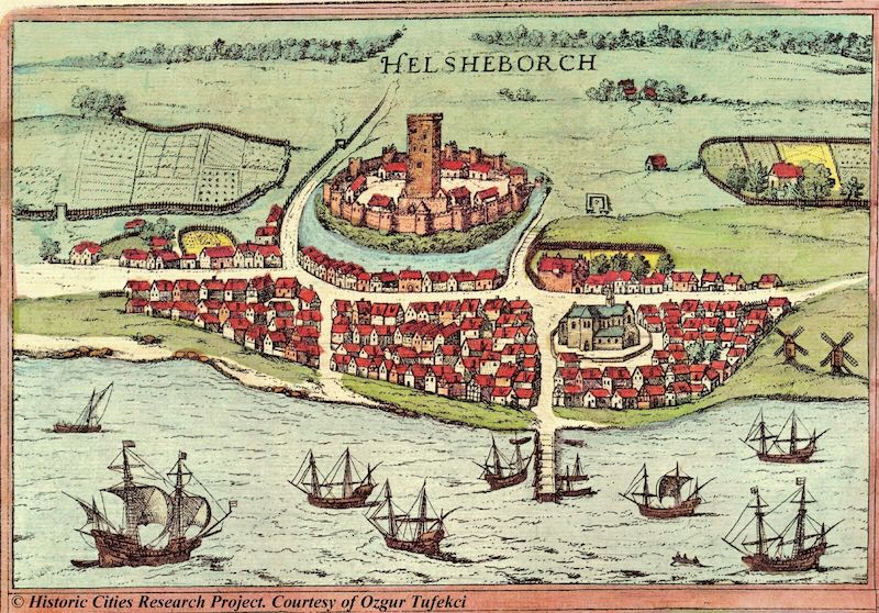 Map of Helsingborg, 1588