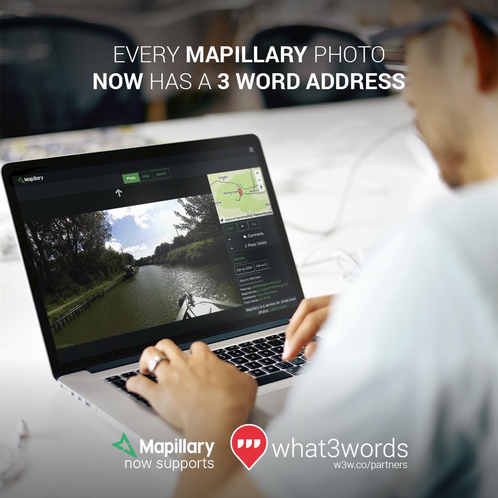 alt Mapillary now supports what3words