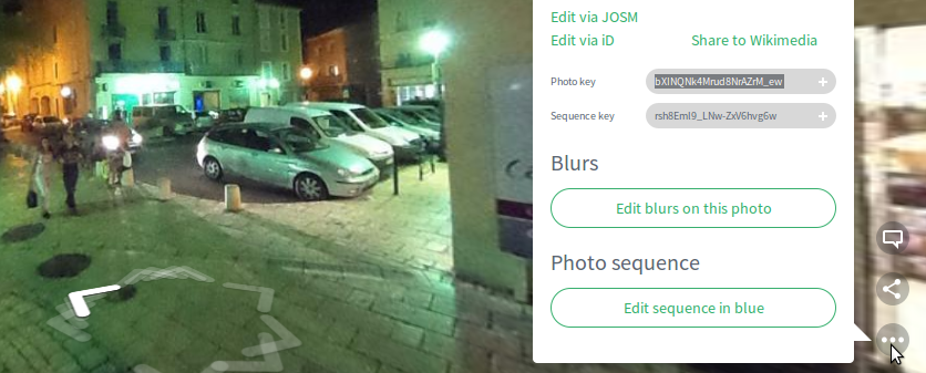 Find photo key on Mapillary