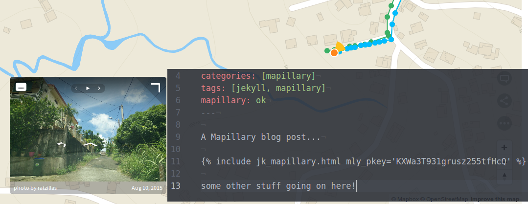 Jekyllary - Mapillary sequence in Jekyll
