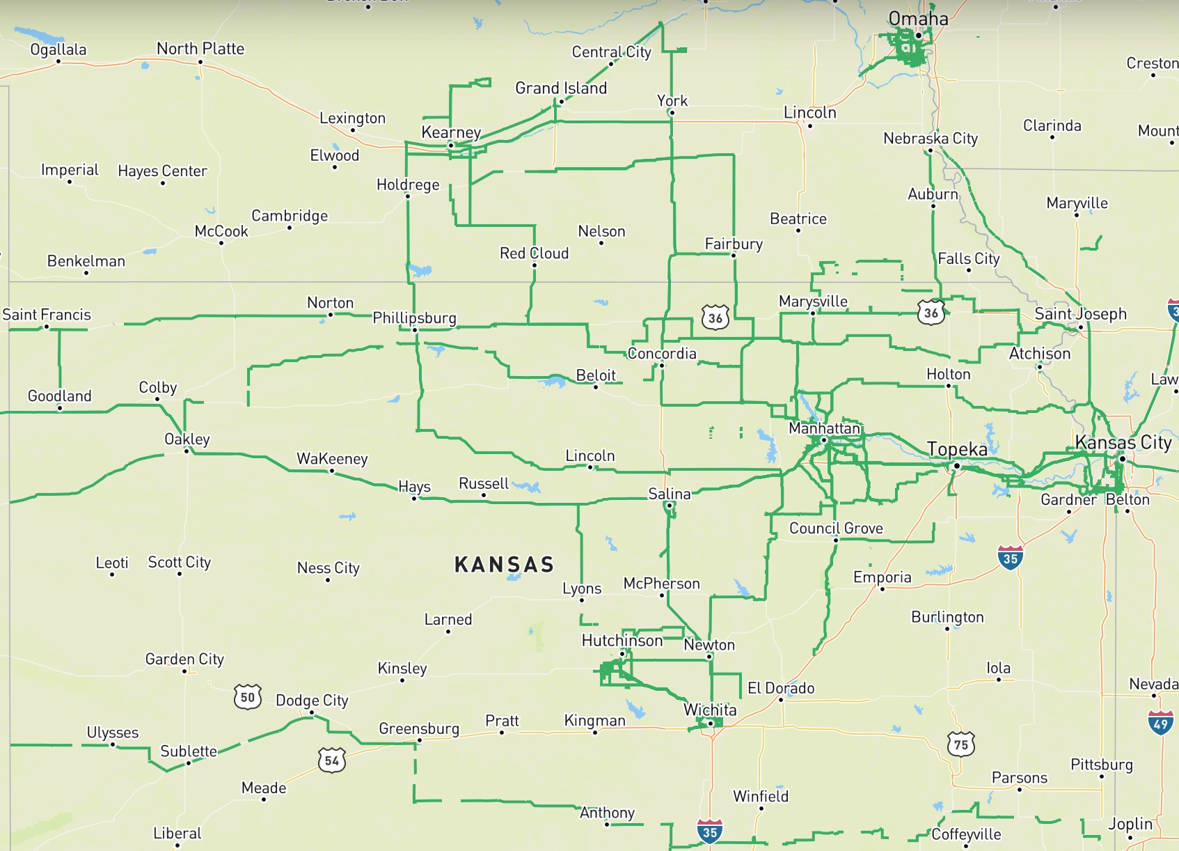 Photo Map of Kansas