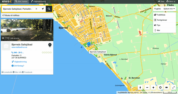 Mapillary street level photos on Eniro