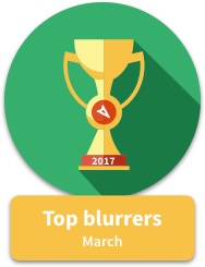 Top blurrers March 2017