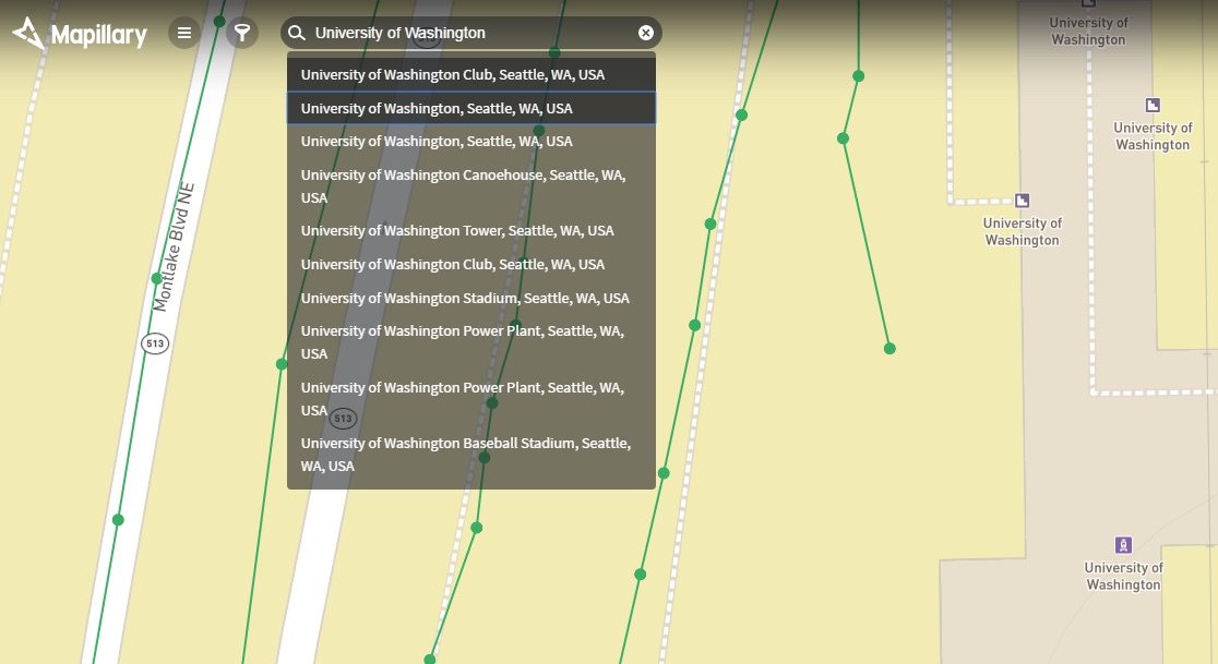 Finding your location of interest on Mapillary