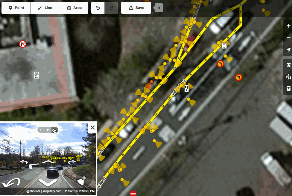 Mapillary detections