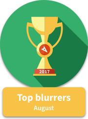 Top blurrers August 2017