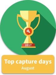 Top capture days August 2017