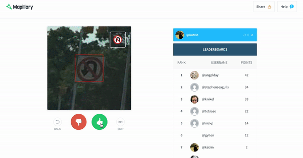 Mapillary Verifier Game