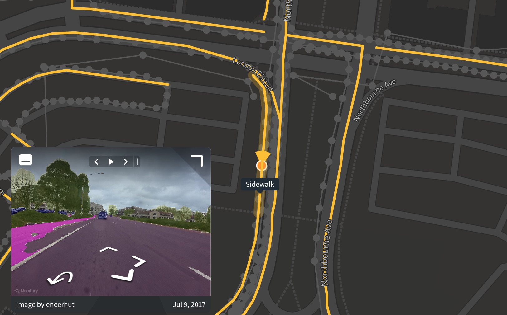 Mapillary line features