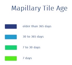 Mapillary tile age