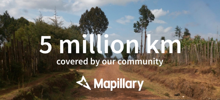 5 million km coverage reached on Mapillary