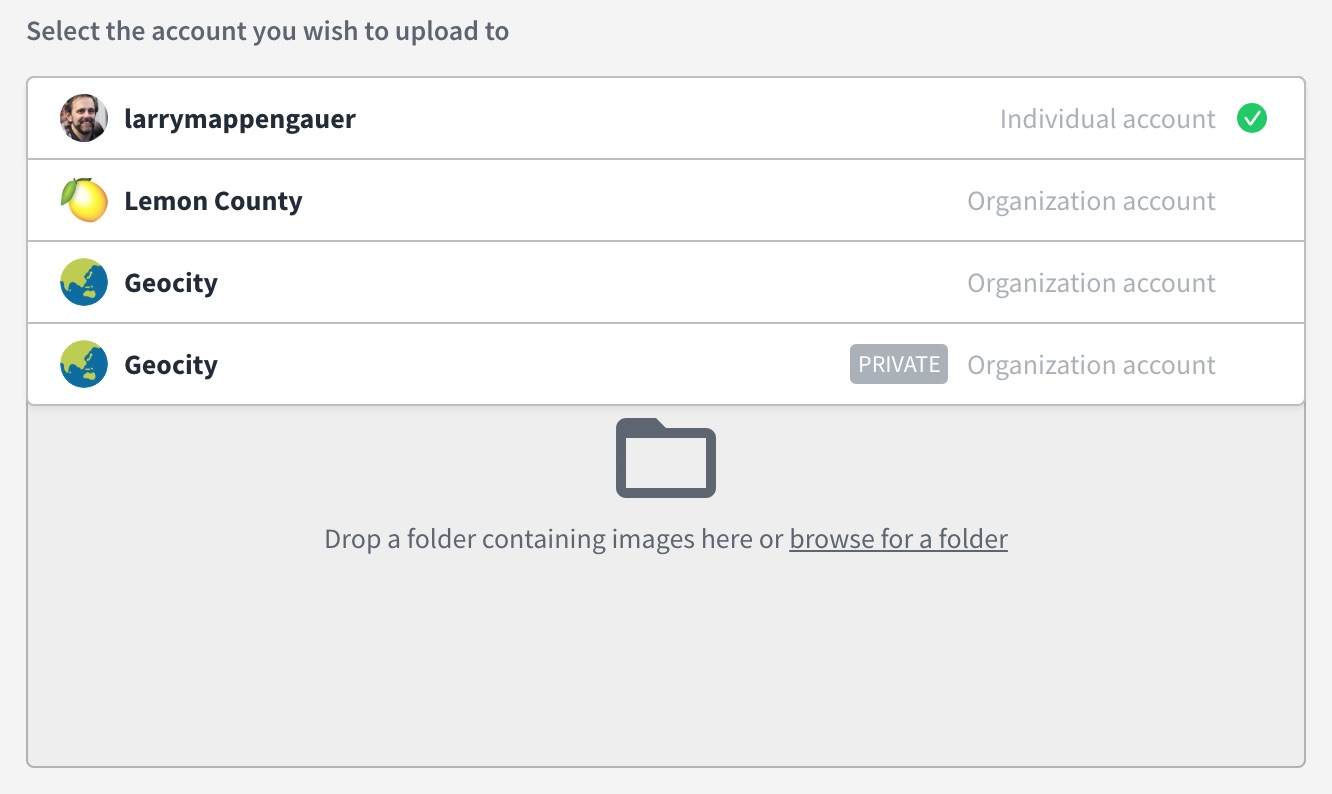 Adding imagery in the Desktop Uploader