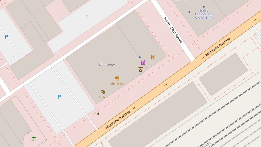The OpenStreetMap base layer lacks details about curbs