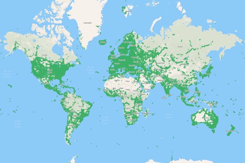 Mapillary global coverage