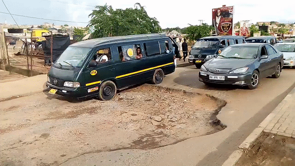 Mappers in Ghana capturing street-level imagery to create awareness around poor road conditions