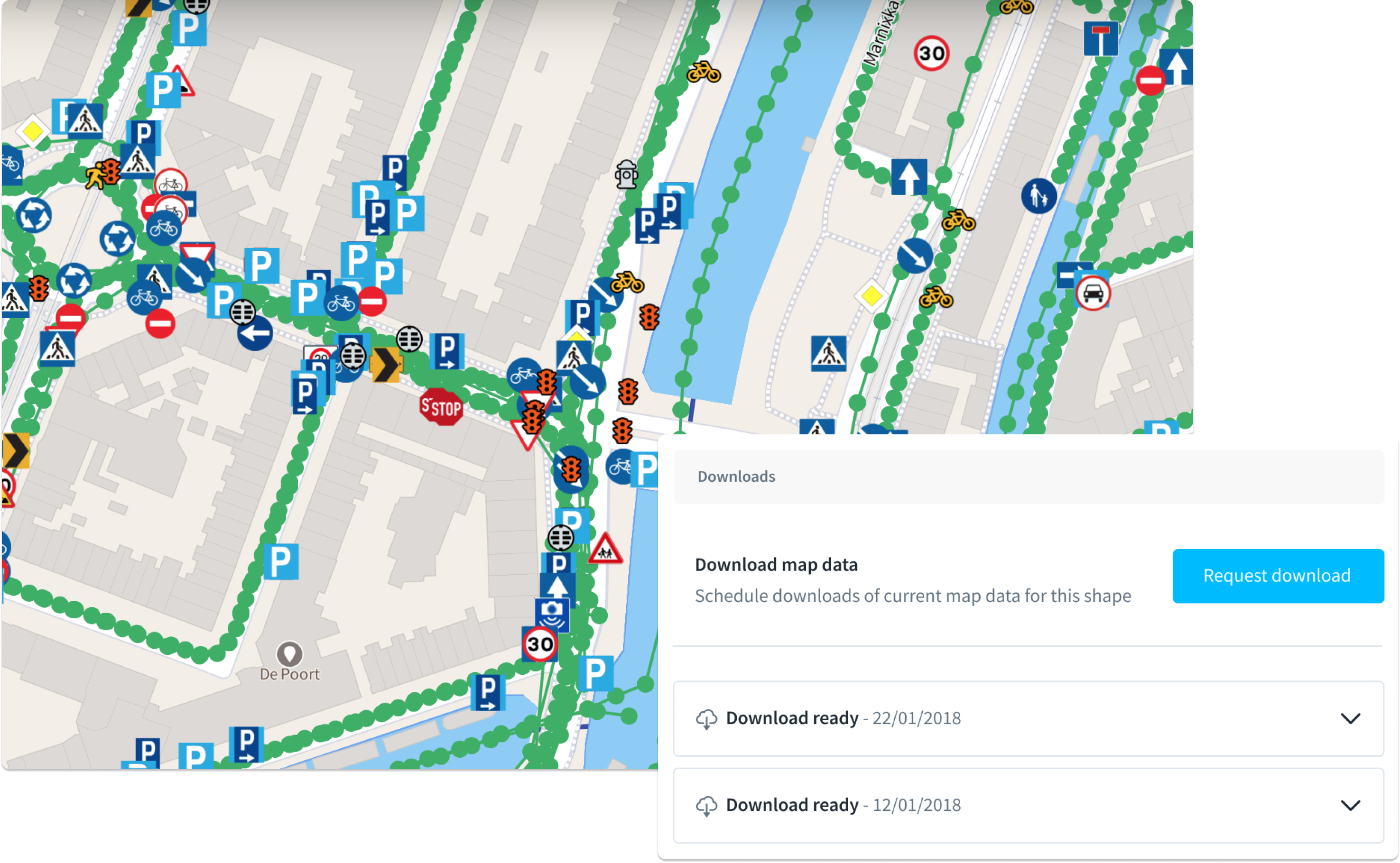 Download Mapillary's machine-extracted data