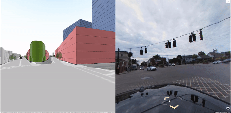3D model and Mapillary view in ArcGIS Urban