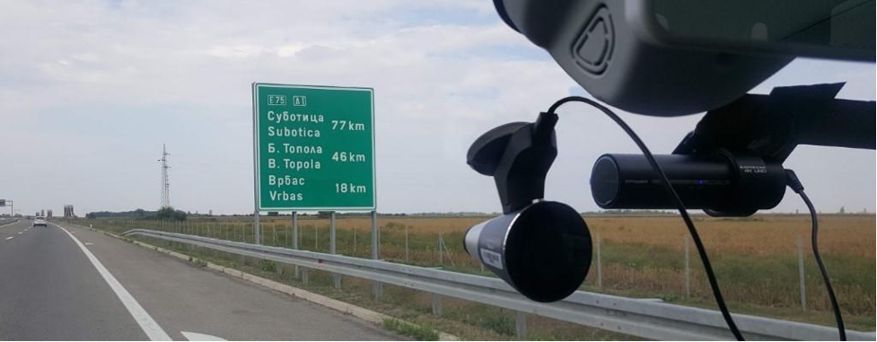 Using dash cameras to map traffic signs in Serbia.